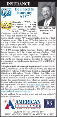 Q & A: Do I need to insure my ATV? - American Insurance in ...